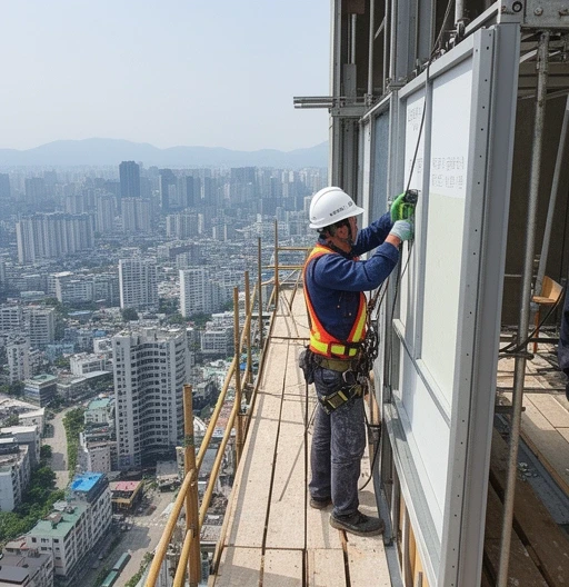 Installation foreman working at height